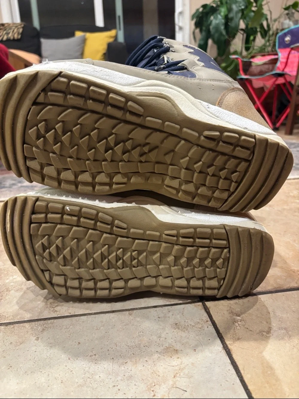 Men's Navy and Gray Insulated Rain & Snow Boots